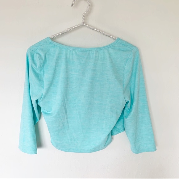 Gymshark Ballet Crop Top Pale Turquoise Marl - Picture 3 of 7